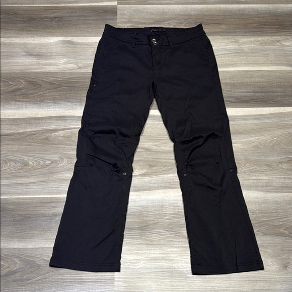 Prana Black Casual Pants with roll up feature size 12 - Picture 1 of 9